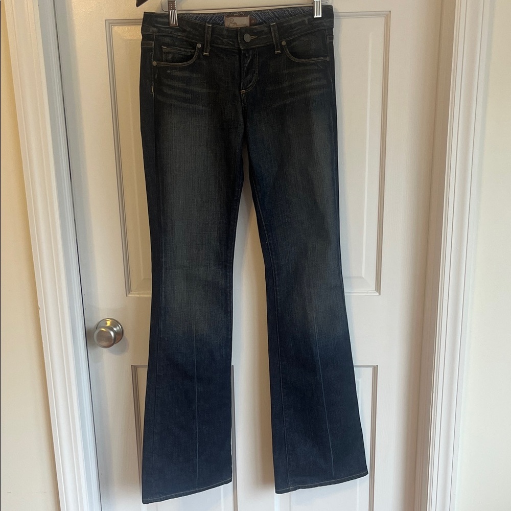 Paige Laurel Canyon Jeans Size 28 Boot Cut Flare Low Rise Y2K Coastal Cowgirl - Picture 2 of 11